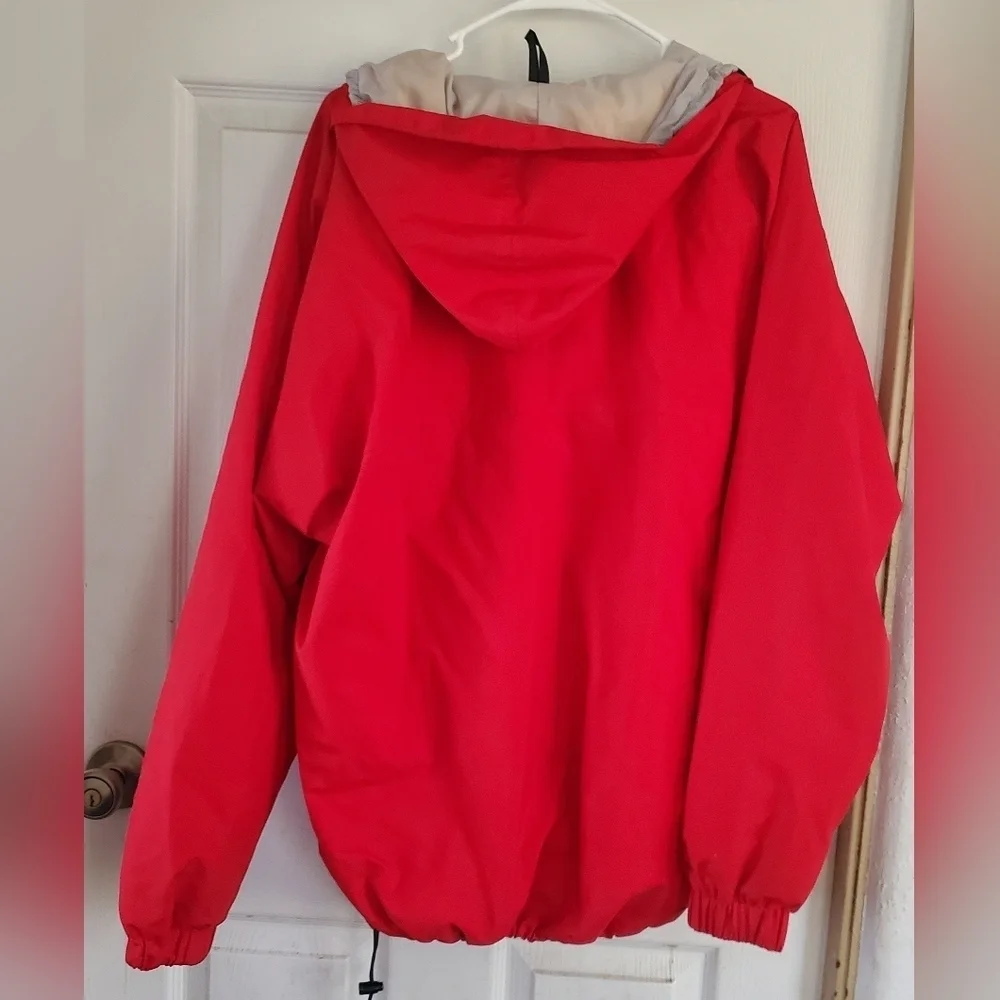 Woolrich Goretex Men Quarter Zip Hooded Windbreaker Size Large